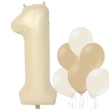 Balónek číslo 1 smetanový 66 cm