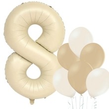 Balónek číslo 8 krémový 66 cm