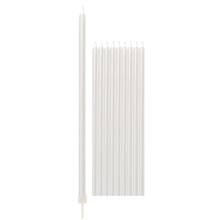 Dortové svíčky bílé perleťové 10 ks 15,5 cm