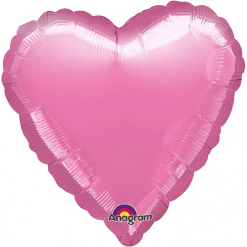 Balónek foliový srdce Pink Metallic