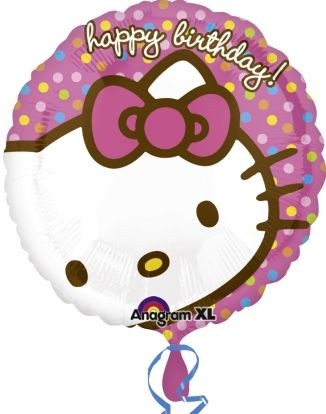 Hello Kitty narozeniny foliový balónek 45cm 
