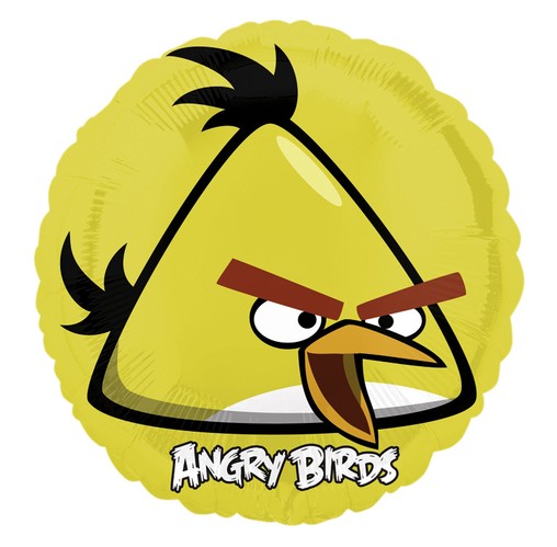 Foliový balónek Angry Birds žlutý 45 cm