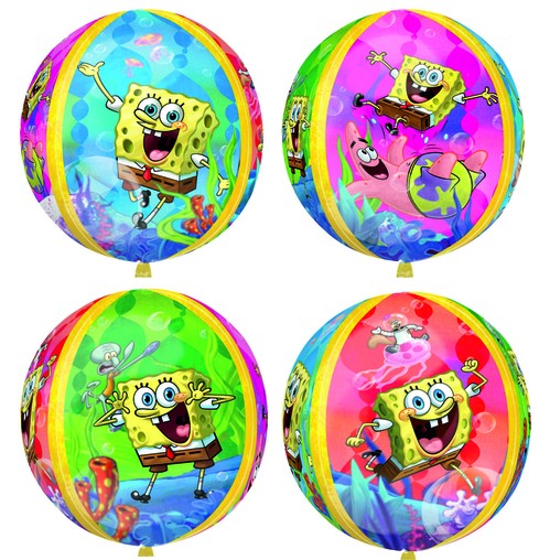 SpongeBob fóliový balónek kulatý 38x40 cm