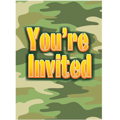 Army pozvánky na party 8ks