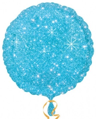 Balónek kruh modrý - hvězdy 