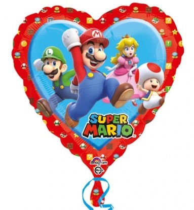 Super Mario balonek srdíčko 43cm