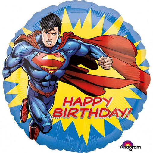 Superman balónek šťastné narozeniny 43 cm