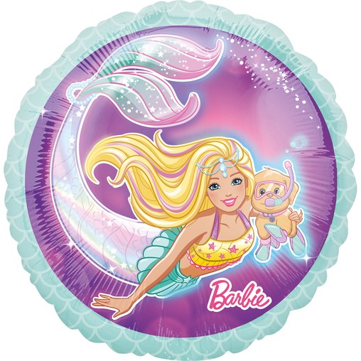 Barbie mořská panna balónek 42 cm