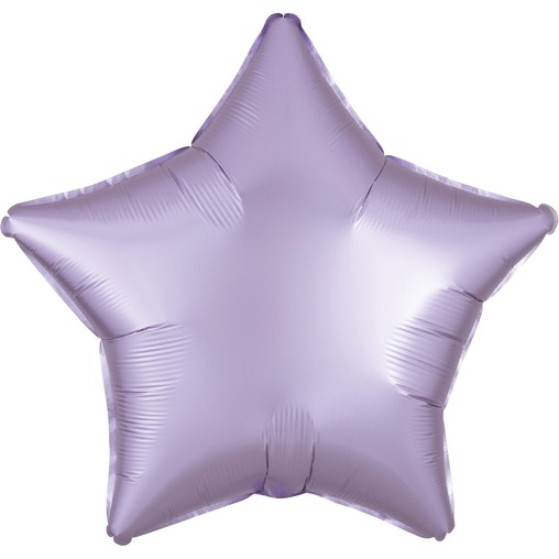 Balónek hvězda foliová satén světle fialová