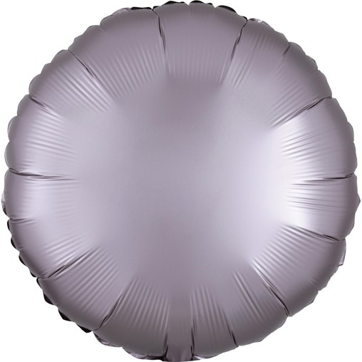 Balónek kruh foliový satén růžovo-šedý
