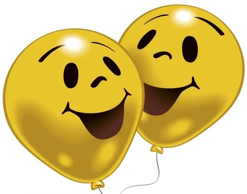 Balonky 10ks úsměv žluté, průměr 25,4 cm