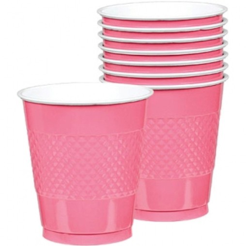 Kelímky Pink plastové 10ks, 355ml