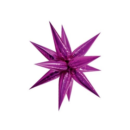 Hvězda růžová 70 cm 3D foliový balón