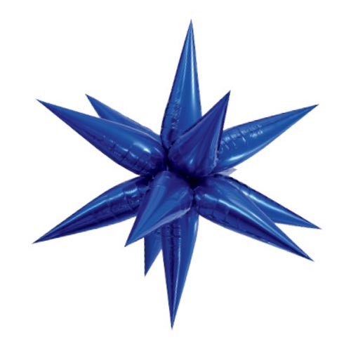 Hvězda modrá 100 cm 3D foliový balón