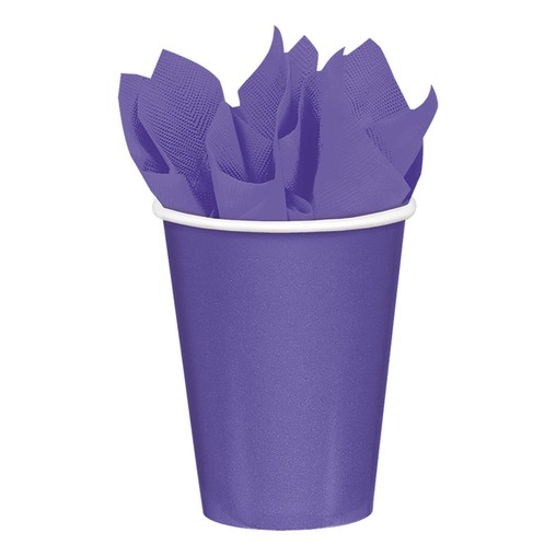 Kelímky papírové New Purple 8ks 266ml 