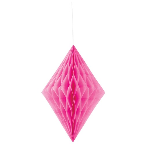 Závěsná dekorace diamant 35cm Hot Pink