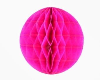 Papírová dekorace kulatá růžová 20cm
