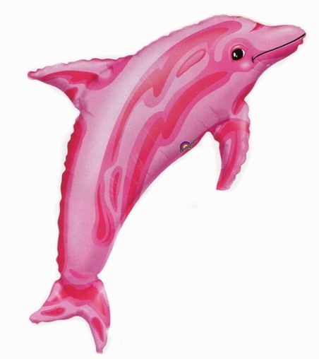 Foliový balónek delfín růžový 78 x 99cm
