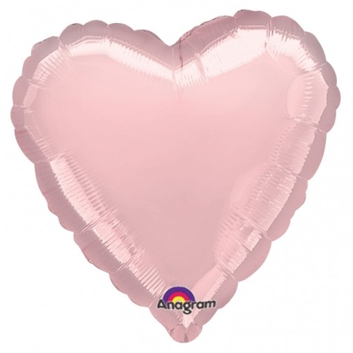 Balonek foliový srdce Pink Metallic Pearl