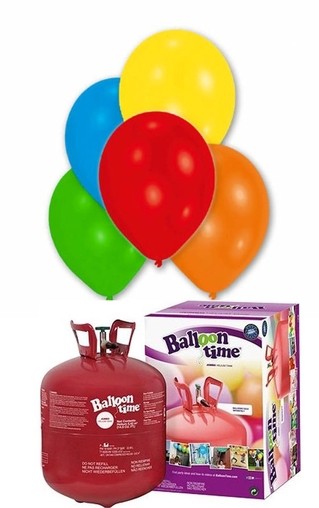 Helium Balloon time sada + LED blikající balónky mix 27ks