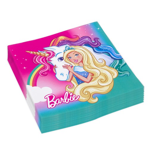 Barbie ubrousky 20 ks, 33 cm x 33 cm
