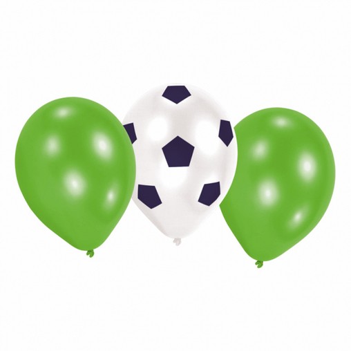 Balónky fotbal 6 ks mix 22,8 cm
