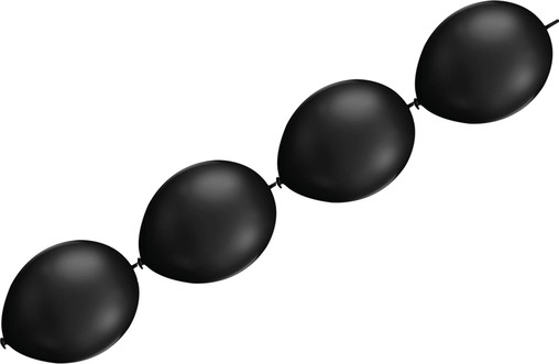 Balónky řetězové černé 5 ks 