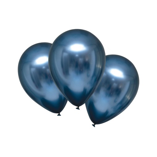 Balónky chromové modré 6 ks 27,5 cm