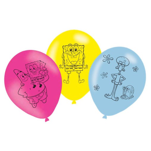 SpongeBob balónky 6 ks 27,5 cm
