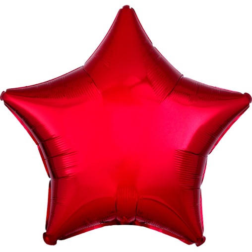 Balónek hvězda červená metalická
