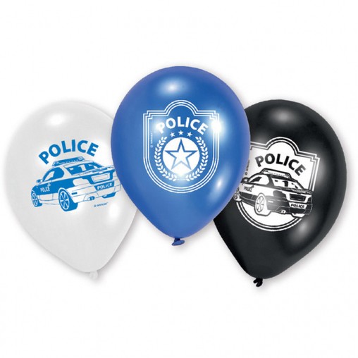 Police balonky 6ks 22,8cm