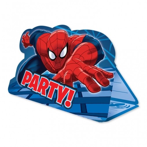 Spiderman pozvánky na party 8ks
