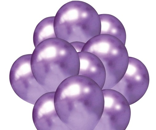 Balónky chromové fialové 20 ks 30 cm