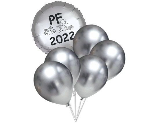 Set balónků PF 2022 stříbrné 