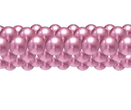 Balónky chromové růžové girlanda 3 m
