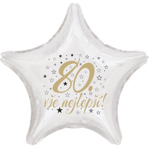 80. narozeniny balónek hvězda 