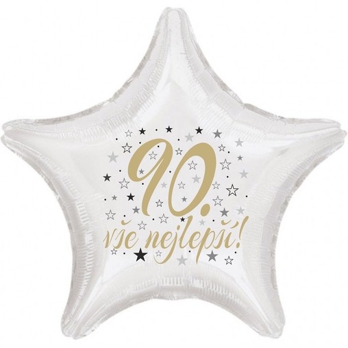 90. narozeniny balónek hvězda 