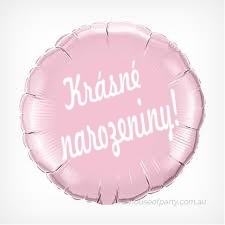 Fóliový balónek kruh světle růžový Krásné narozeniny!