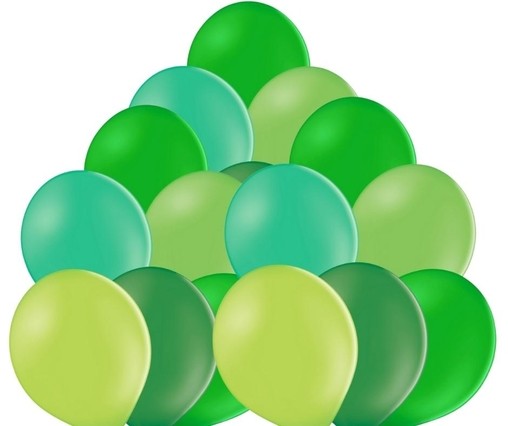 Mix zelených balónků 50 kusů
