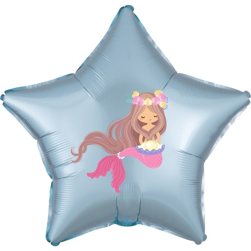Mořská panna hvězda balonek modrý