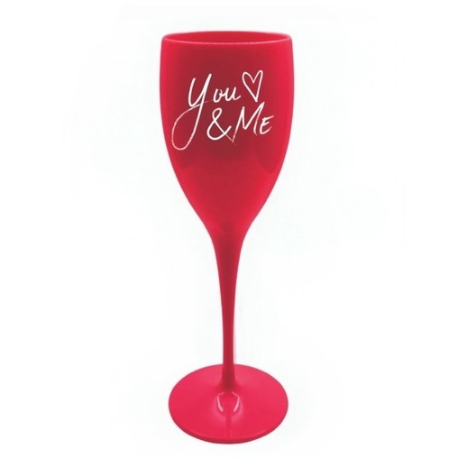 Plastové skleničky You&Me 4 ks - dárek na valentýna