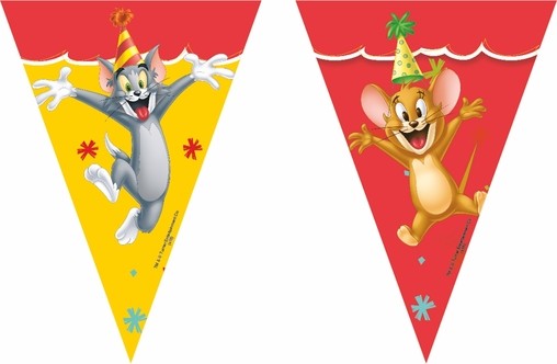 Tom and Jerry vlajka 9ks, 2,3m