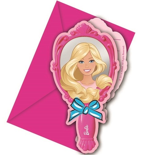 Barbie pozvánky na narozeniny 6ks