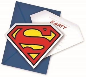 Superman pozvánky na party 6ks