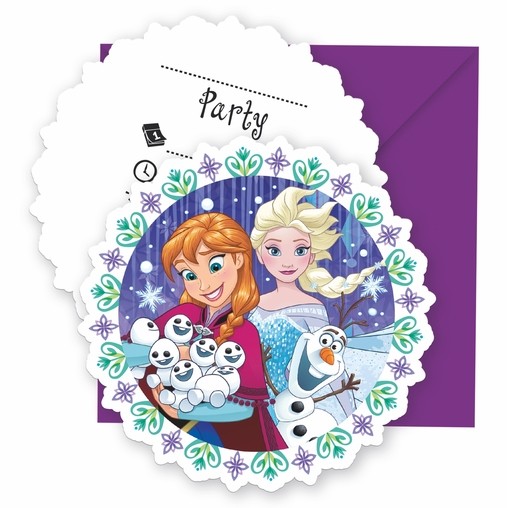 Frozen pozvánky na party 6ks