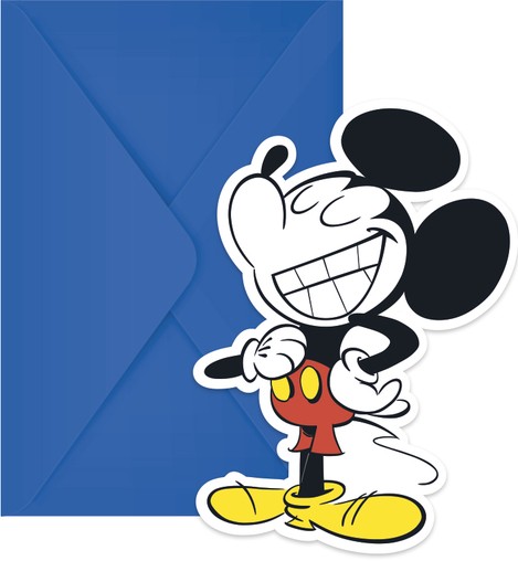 Mickey Mouse pozvánky na party 6 ks