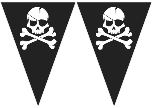 Piráti vlajka 2,3 m 9 ks 