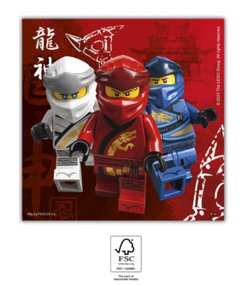 Lego Ninjago ubrousky 20 ks 33 cm x 33 cm 