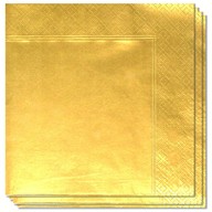 Ubrousky zlaté 20ks 3-vrstvé 33cm x 33cm