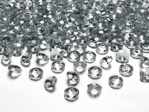 Diamanty šedé 1,2cm 100ks 